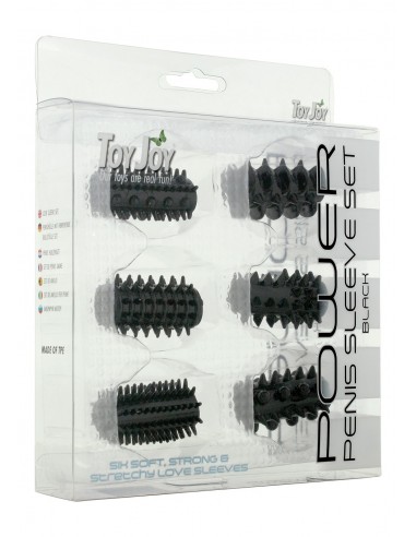 Zestaw Nakładek Na Penisa Power Penis Sleeve Set Smoke - Przedłużki i nakładki na penisa - 2