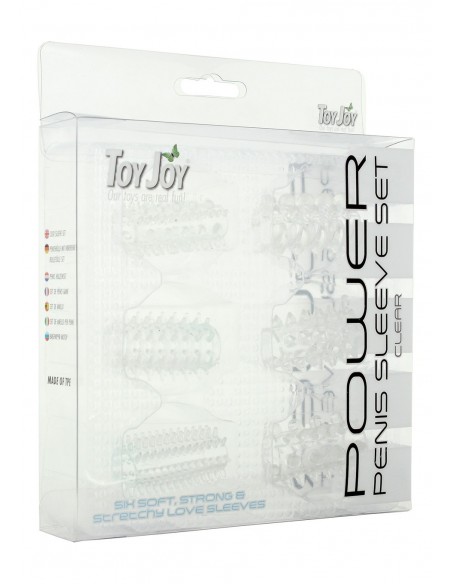 Zestaw Nakładek Na Penisa Power Penis Sleeve Set Clear - Przedłużki i nakładki na penisa - 2