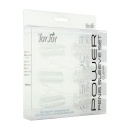 Zestaw nakładek na penisa Power Penis Sleeve Set Transparent - 6 teksturowanych nakładek z TPE, długość 4 cm - 2