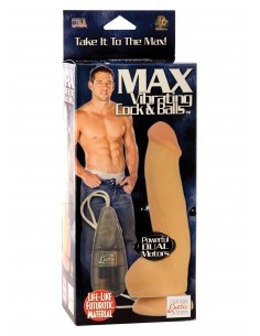 Wibrator z cyberskóry Max Vibrating Cock / Balls - Wibratory Realistyczne - 1 2