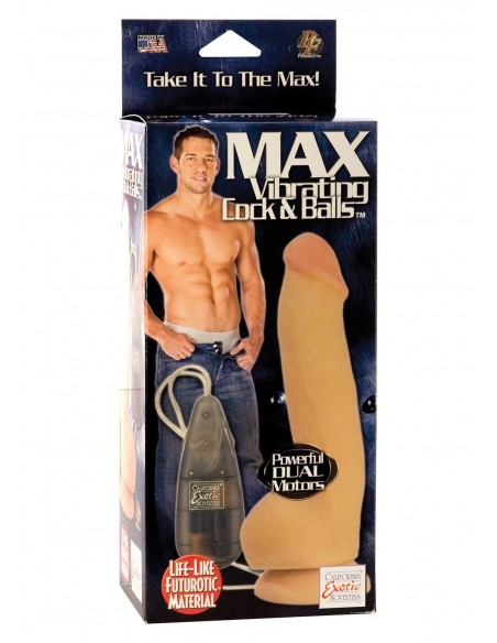 Wibrator z cyberskóry Max Vibrating Cock / Balls - Wibratory Realistyczne - 2