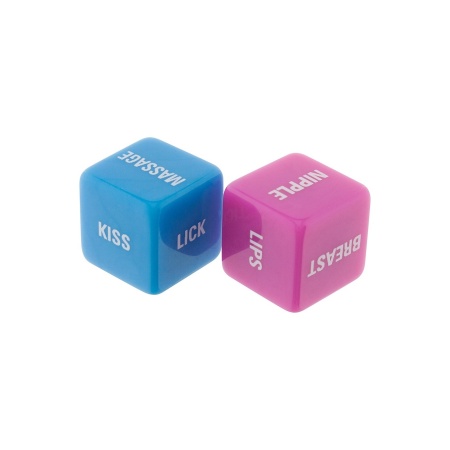 Kości miłosne Lovers Dice Pink z losowaniem zadań i części ciała (bok 1.6 cm) - 2