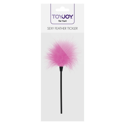 Piórko do pieszczot Sexy Feather Tickler Pink z naturalnego puchu indyczego, 22 cm - 1