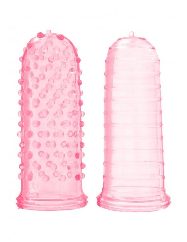 Stymulujące nakładki na palce Sexy Finger Ticklers Pink - Nakładki na palce - 1