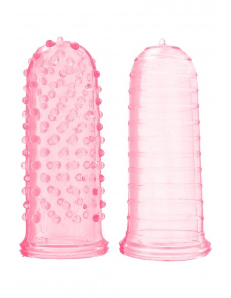 Stymulujące nakładki na palce Sexy Finger Ticklers Pink - Nakładki na palce - 1