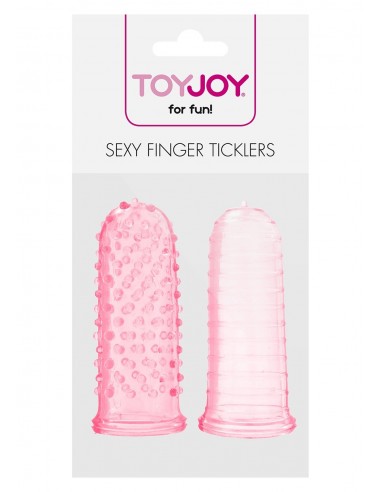 Stymulujące nakładki na palce Sexy Finger Ticklers Pink - Nakładki na palce - 2