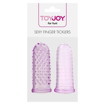 Nakładki na palce Sexy Finger Ticklers z wypustkami i prążkami, 8 cm - 1