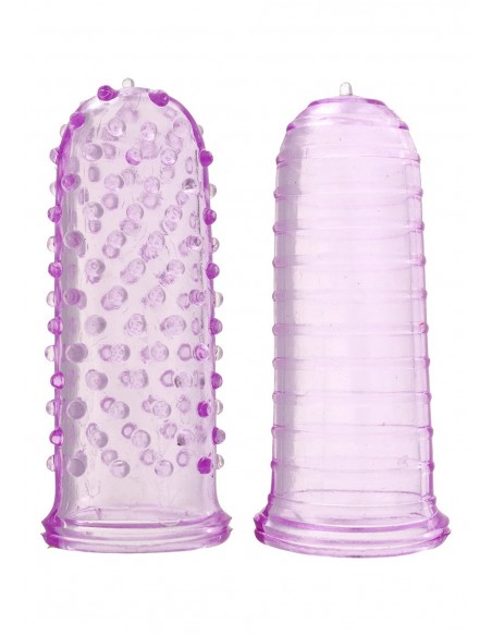 Stymulujące nakładki na palce Sexy Finger Ticklers Purple - Nakładki na palce - 2
