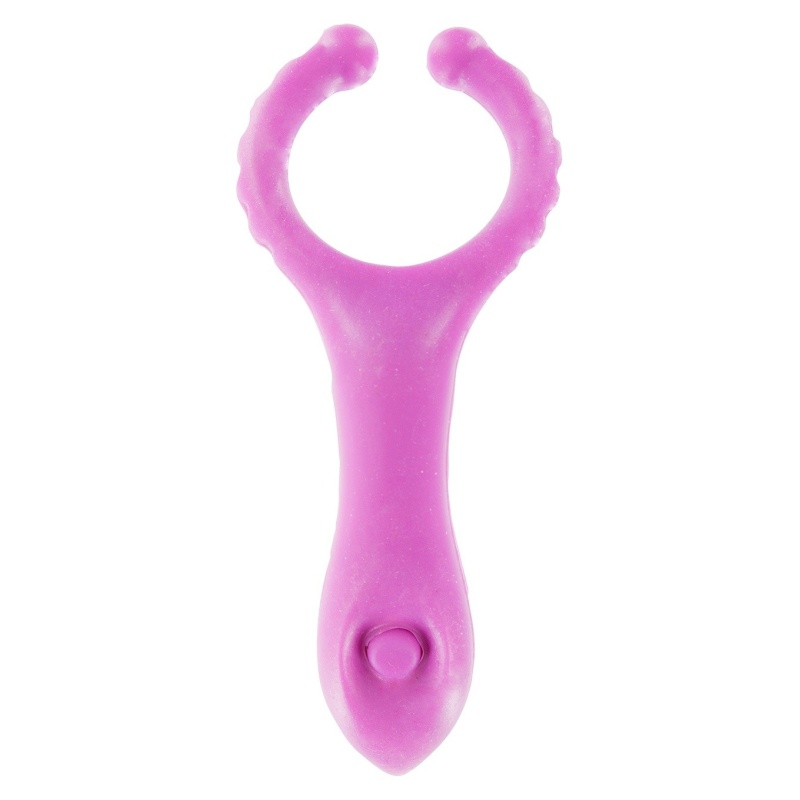 Wibrujący pierścień na penisa Vibrating Clit-Stim C-Ring ze stymulatorem łechtaczki, ok. 10 cm - 1
