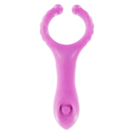 Wibrujący pierścień na penisa Vibrating Clit-Stim C-Ring ze stymulatorem łechtaczki, ok. 10 cm - 1