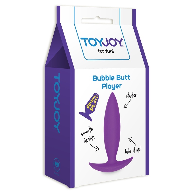 Analplug Bubble Butt Player Starter – rozmiar startowy, z zakrzywionym końcem - 2