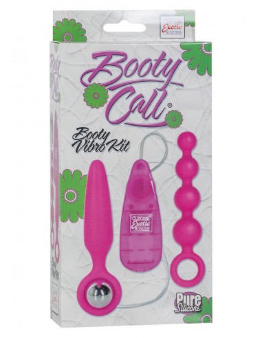 Korek analny wibrujący Booty Call Booty Vibro Kit Pink - Kulki i korki analne wibrujące - 2