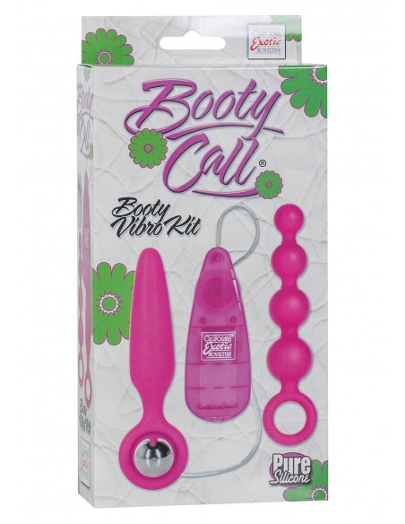 Korek analny wibrujący Booty Call Booty Vibro Kit Pink - Kulki i korki analne wibrujące - 2