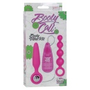 Zestaw analny Booty Vibro Kit Pink - silikonowe sondy z wymiennym stymulatorem, 9,5 cm / 11,5 cm / 5 cm - 2