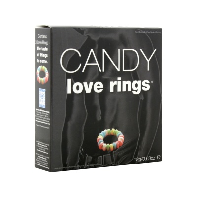 Jadalne pierścienie erotyczne Candy Love Rings 3 szt. elastyczne, średnica 6 cm - 1