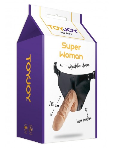 Strapon Superwoman Strap-On Flesh - Strap-ony, dilda na pasku bez wibracji - 2