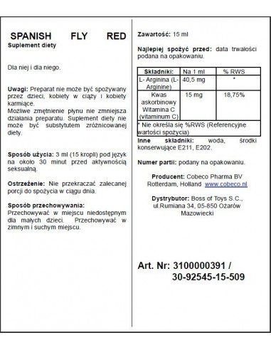 Hiszpańska mucha Spanish Fly Red - Zwiększenie libida i potencji u kobiet - 2