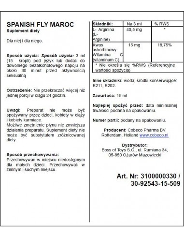 Hiszpańska mucha Spanish Fly Maroc - Zwiększenie libida i potencji u kobiet - 2