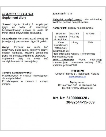 Hiszpańska mucha Spanish Fly Extra - Zwiększenie libida i potencji u kobiet - 2