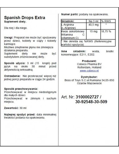 Hiszpańska mucha Spanish Drops Extra Lavetra 30 ml - Zwiększenie libida i potencji u kobiet - 2