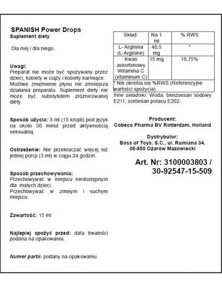 Hiszpańska mucha Spanish Fly Extra Power 15 ml - Zwiększenie libida i potencji u kobiet - 4