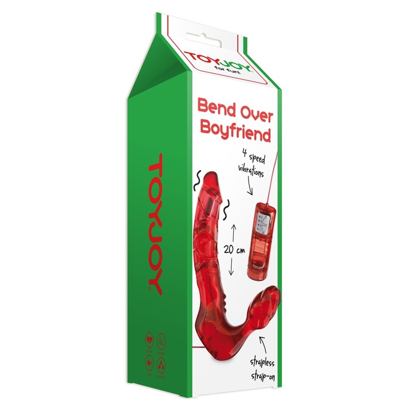 Proteza penisa Bend Over Boyfriend Vibrator dwustronna 17 cm - 4