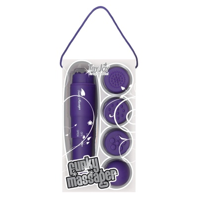 Masażer łechtaczki Funky z 4 wymiennymi nakładkami 9,5 cm - 1 2