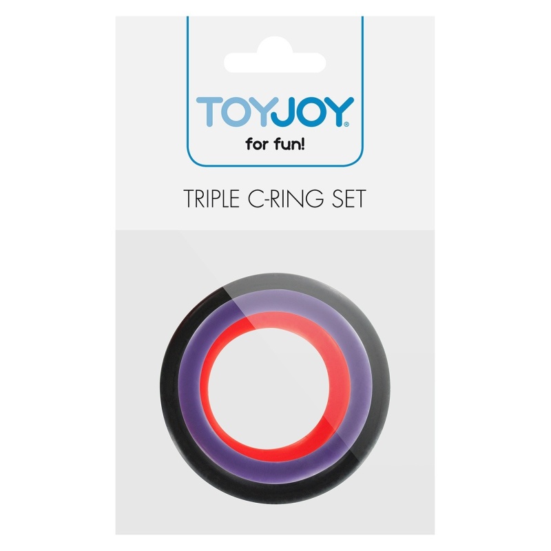 Scala Triple Rings Multicolor – zestaw 3 silikonowych pierścieni, średnice 3,0–4,0 cm - 2