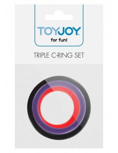 Zestaw pierścieni erekcyjnych Triple Rings Multicolor 3 szt. - Pierścienie erekcyjne niewibrujące - 2