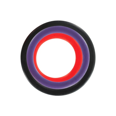 Scala Triple Rings Multicolor – zestaw 3 silikonowych pierścieni, średnice 3,0–4,0 cm - 3