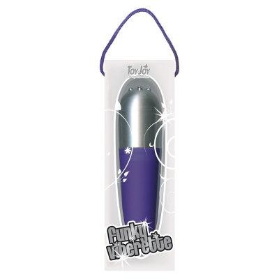 Mini wibrator Funky Viberette Purple - wodoodporny, silikonowy, kompaktowy - 1 2
