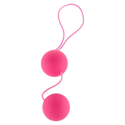 Kulki miłosne Funky Love Balls Pink o średnicy 3,5 cm z elastyczną linką do treningu mięśni Kegla - 1