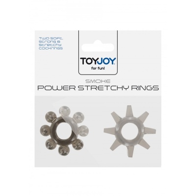 Power Stretchy Rings – zestaw 2 elastycznych pierścieni erekcyjnych z wypustkami, średnica wewnętrzna 2,5 cm - 1 2