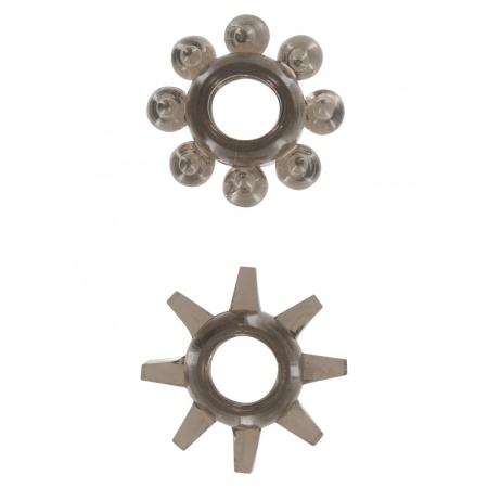 Power Stretchy Rings – zestaw 2 elastycznych pierścieni erekcyjnych z wypustkami, średnica wewnętrzna 2,5 cm - 1