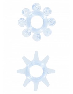 Zestaw pierścieni erekcyjnych Power Stretchy Rings Blue 2 szt. - Pierścienie erekcyjne niewibrujące - 1