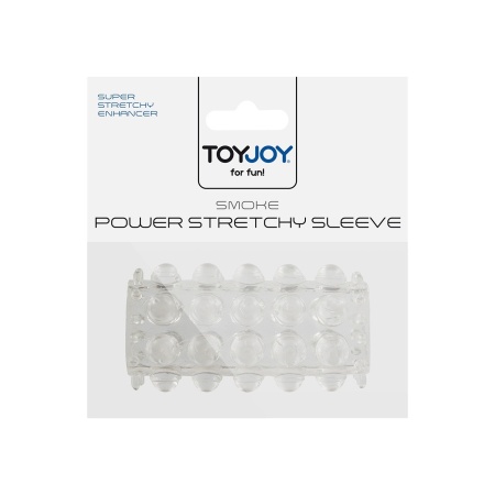 Nakładka na penisa Power Stretchy Sleeve Transparent z wypustkami 6,5 cm - 2