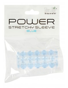 Nakładka Na Penisa  Power Stretchy Sleeve Blue - Przedłużki i nakładki na penisa - 1 2
