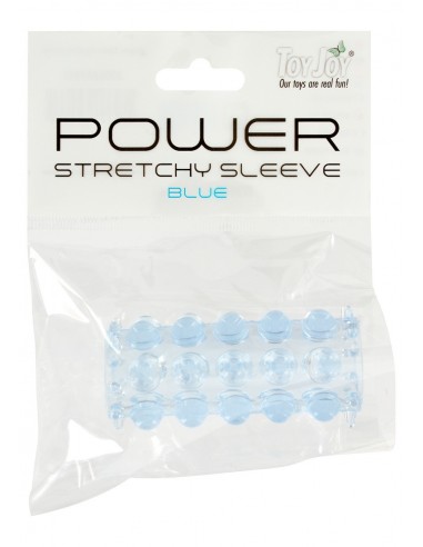 Nakładka Na Penisa  Power Stretchy Sleeve Blue - Przedłużki i nakładki na penisa - 2