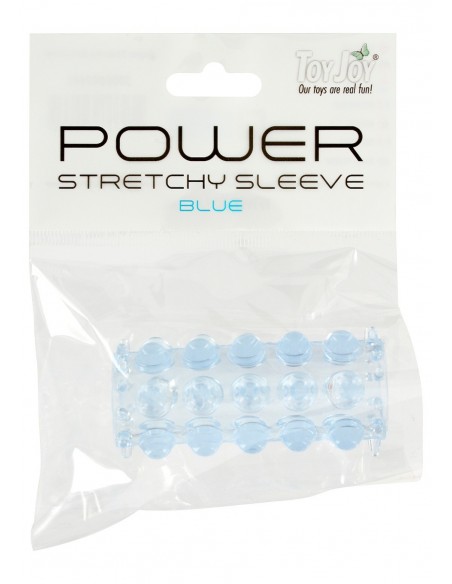 Nakładka Na Penisa  Power Stretchy Sleeve Blue - Przedłużki i nakładki na penisa - 2
