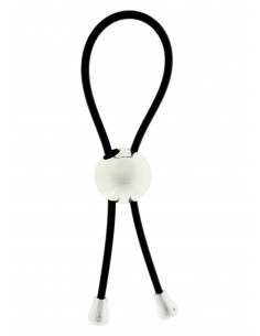 Regulowany Pierścień na Penisa Lasso Power X Ring Black - Pierścienie erekcyjne niewibrujące - 1