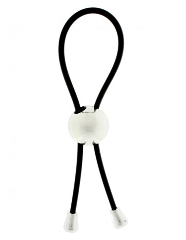 Regulowany Pierścień na Penisa Lasso Power X Ring Black - Pierścienie erekcyjne niewibrujące - 1