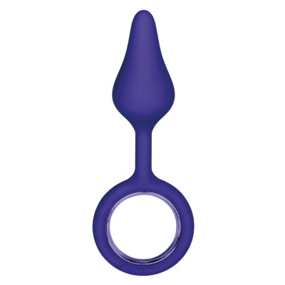 Korek analny Booty Tickler Purple z dużym pierścieniem, 21,5 cm - 1