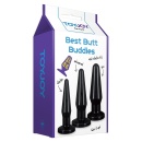 Zestaw korków analnych Best Butt Buddies Black, 3 rozmiary, 10-12 cm - 1