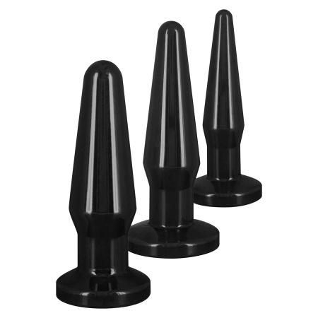 Zestaw korków analnych Best Butt Buddies Black, 3 rozmiary, 10-12 cm - 2