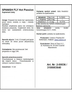 Hiszpańska mucha Spanish Fly Hot Passion Eu 15 ml - Zwiększenie libida i potencji u kobiet - 1 2