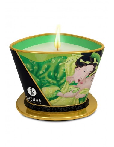 Świeca / Krem Do Masażu Shunga Candle Green Tea 170 ml - Świece zapachowe do masażu - 1