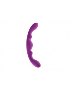 Podwójne dildo z silikonu medycznego LUNA 25 cm Fioletowe - Dilda podwójne - 1