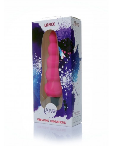 Korek analny wibrujący Lance Medical Silicon Pink - Kulki i korki analne wibrujące - 2