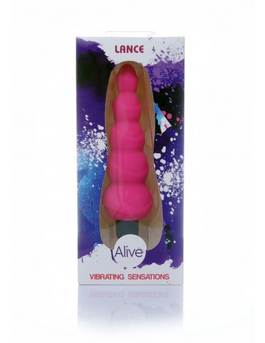 Korek analny wibrujący Lance Medical Silicon Pink - Kulki i korki analne wibrujące - 5