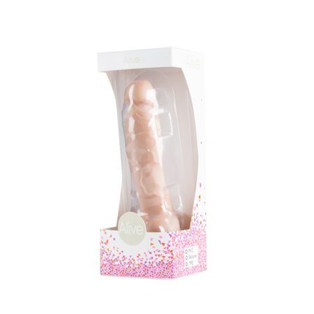 Dildo Cesar Cyberskin z realistyczną fakturą żył i przyssawką - 2